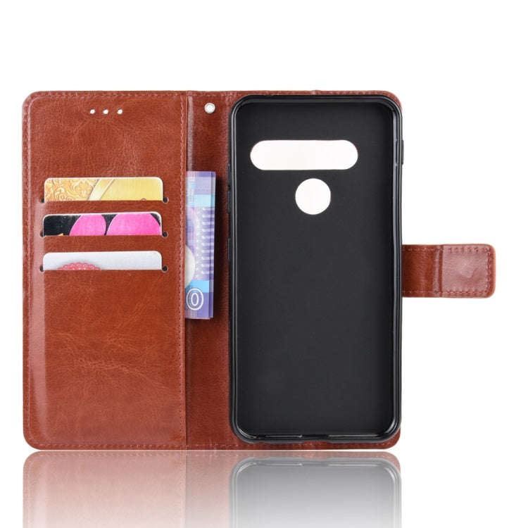 Retro Crazy Horse Texture Horizontal Flip Leather Case for LG G8S ThinQ , with Holder & Card Slot...