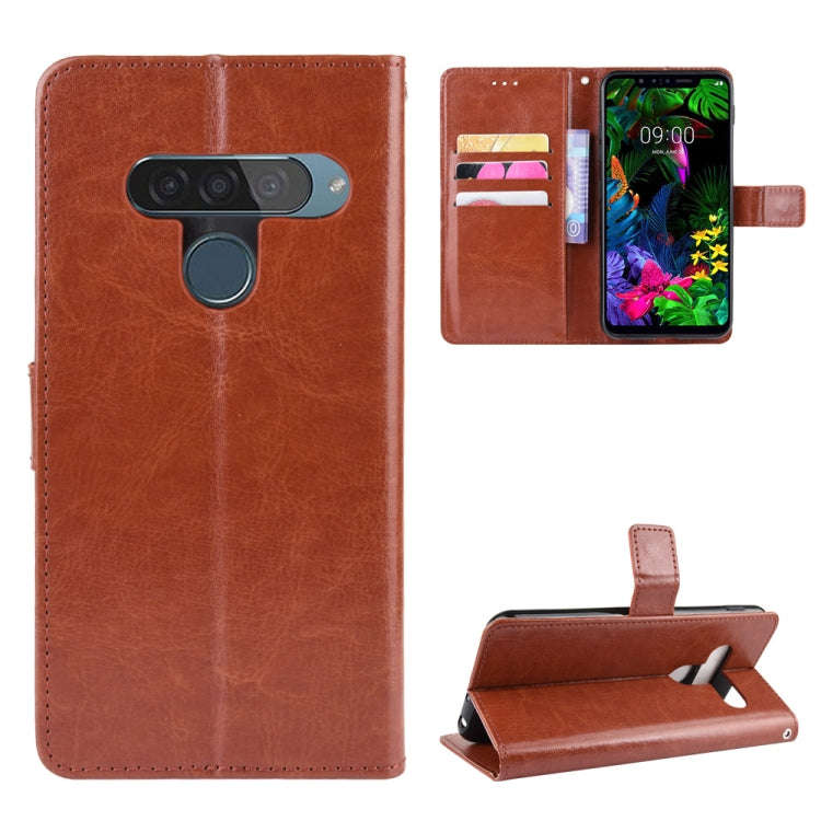 Retro Crazy Horse Texture Horizontal Flip Leather Case for LG G8S ThinQ , with Holder & Card Slot...