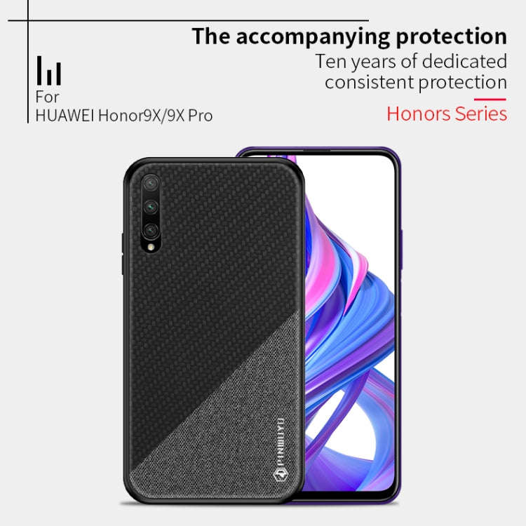 PINWUYO Honors Series Shockproof PC + TPU Protective Case for Huawei Honor 9X / Honor 9X Pro(Blue)