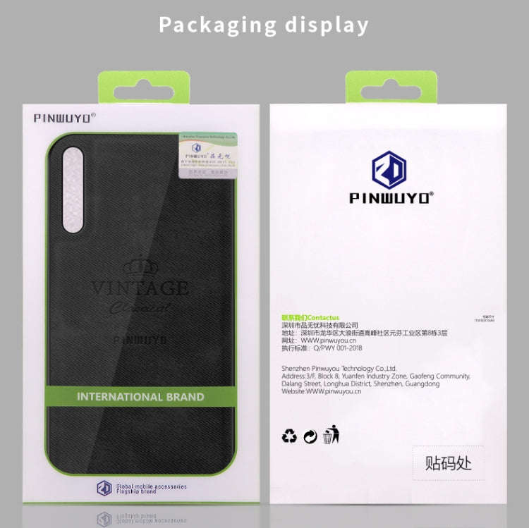 PINWUYO Shockproof Waterproof Full Coverage PC + TPU + Skin Protective Case  for Huawei Honor 9X ...