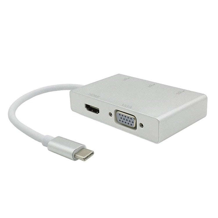 USB C to HDMI VGA USB Hub Adapter 5 in 1 USB 3.1 Converter for Laptop for MacBook,ChromeBook Pixe...