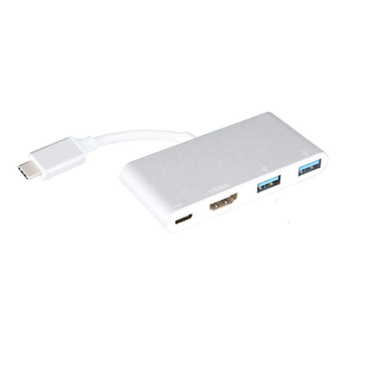 USB-C to HDMI Adapter, USB 3.1 Type C to HDMI 4K Multiport AV Converter with 2 USB 3.0 Port and U...
