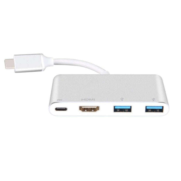 USB-C to HDMI Adapter, USB 3.1 Type C to HDMI 4K Multiport AV Converter with 2 USB 3.0 Port and U...