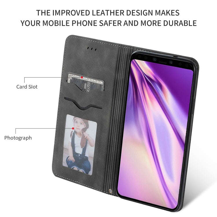 Retro Skin Feel Business Magnetic Horizontal Flip Leather Case for Google Pixel 4XL(Dark Grey)