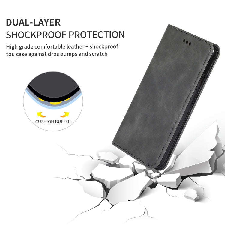 Retro Skin Feel Business Magnetic Horizontal Flip Leather Case for Google Pixel 4XL(Dark Grey)