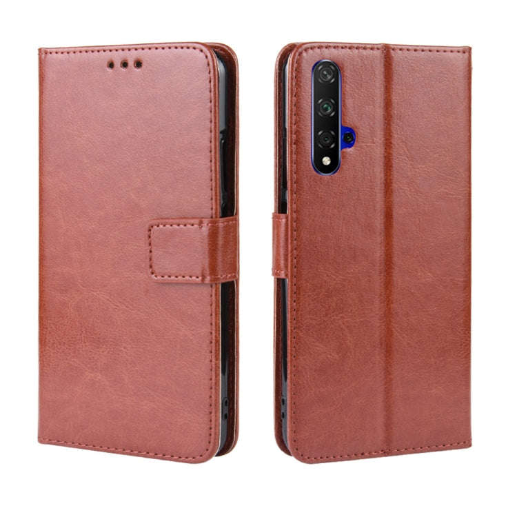 Retro Crazy Horse Texture Horizontal Flip Leather Case for Huawei Honor 20 , with Holder & Card S...