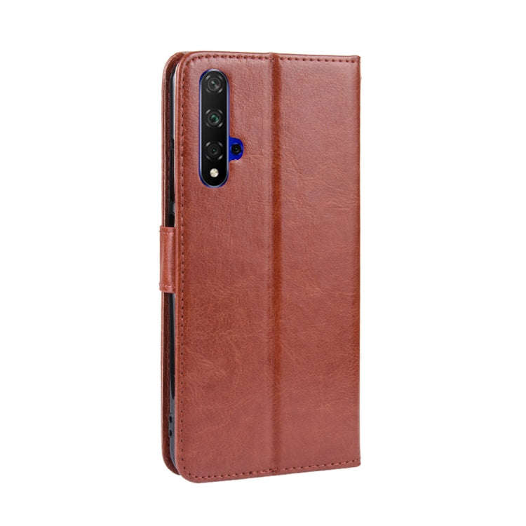 Retro Crazy Horse Texture Horizontal Flip Leather Case for Huawei Honor 20 , with Holder & Card S...