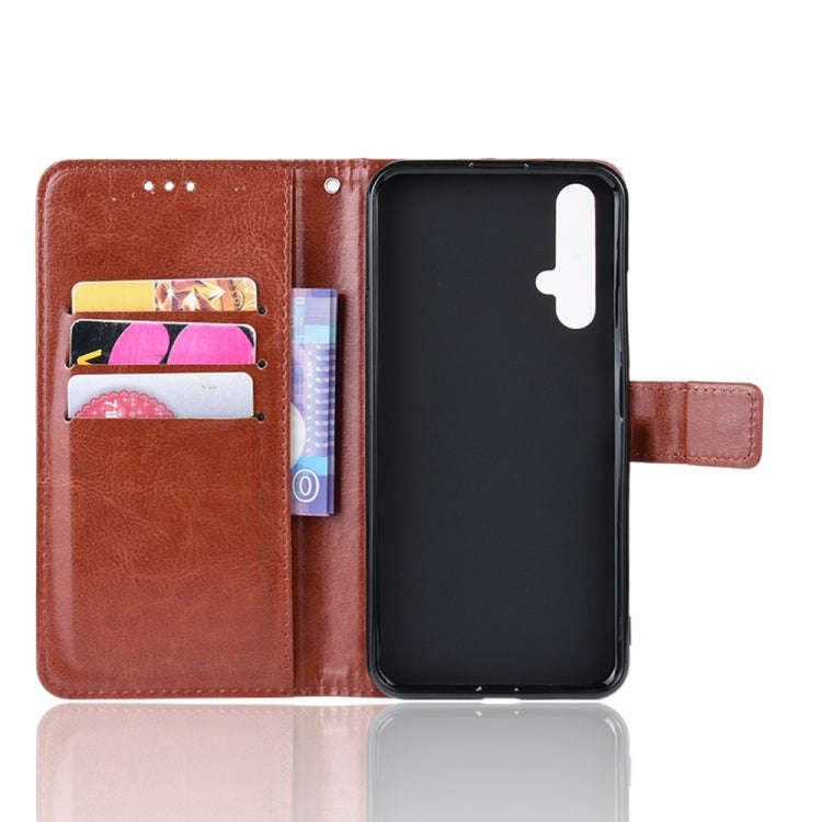 Retro Crazy Horse Texture Horizontal Flip Leather Case for Huawei Honor 20 , with Holder & Card S...
