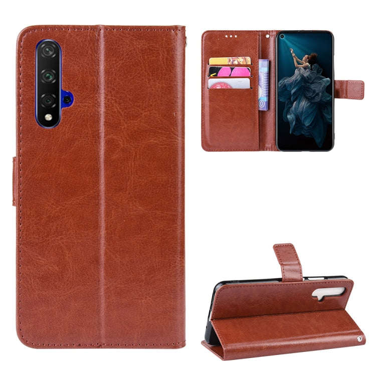 Retro Crazy Horse Texture Horizontal Flip Leather Case for Huawei Honor 20 , with Holder & Card S...
