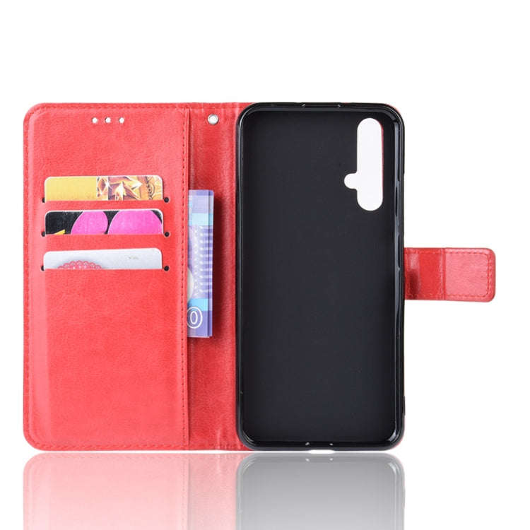Retro Crazy Horse Texture Horizontal Flip Leather Case for Huawei Honor 20 , with Holder & Card S...