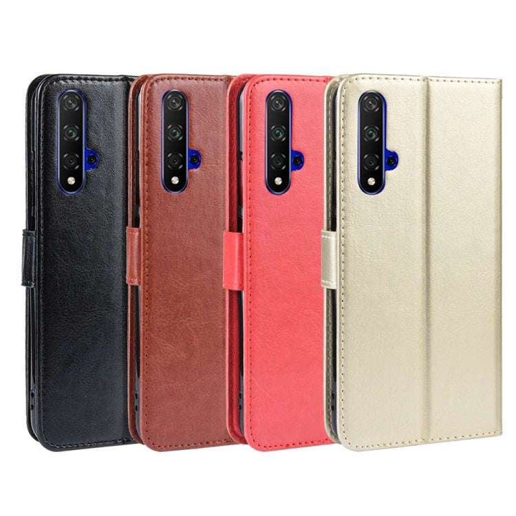 Retro Crazy Horse Texture Horizontal Flip Leather Case for Huawei Honor 20 , with Holder & Card S...