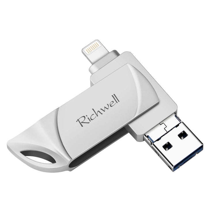 Richwell  DXZ64 USB Flash  Disk 64G 3 in 1  Micro USB + 8 Pin + USB 3.0 Compatible IPhone & IOS(S...