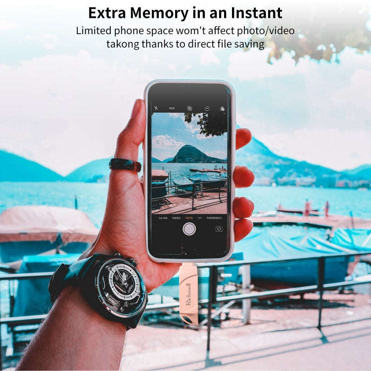 Richwell DXZ65 USB Flash Disk 32G 3 in 1 Micro USB + 8 Pin + USB 3.0 Compatible IPhone & IOS(Silver)