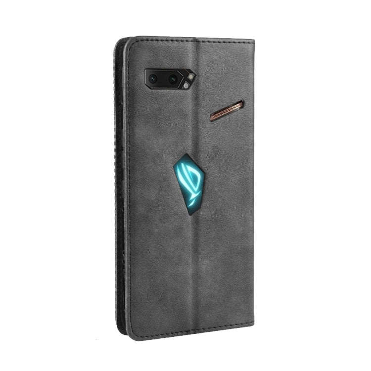 Magnetic Buckle Retro Crazy Horse Texture Horizontal Flip Leather Case for Asus ROG Phone II ZS66...