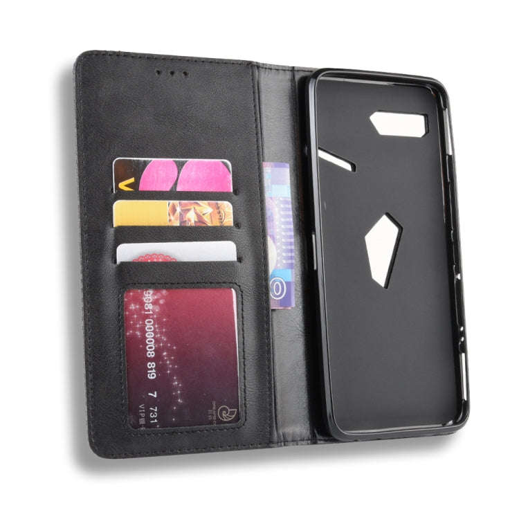 Magnetic Buckle Retro Crazy Horse Texture Horizontal Flip Leather Case for Asus ROG Phone II ZS66...