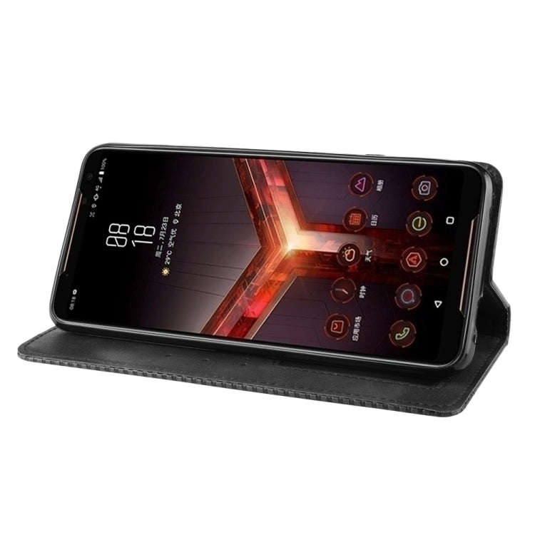 Magnetic Buckle Retro Crazy Horse Texture Horizontal Flip Leather Case for Asus ROG Phone II ZS66...