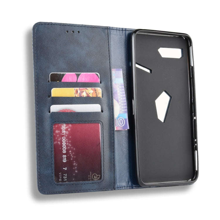 Magnetic Buckle Retro Crazy Horse Texture Horizontal Flip Leather Case for Asus ROG Phone II ZS66...