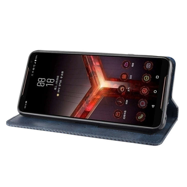 Magnetic Buckle Retro Crazy Horse Texture Horizontal Flip Leather Case for Asus ROG Phone II ZS66...