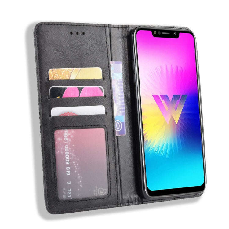 Magnetic Buckle Retro Crazy Horse Texture Horizontal Flip Leather Case for LG W10,with Holder & C...