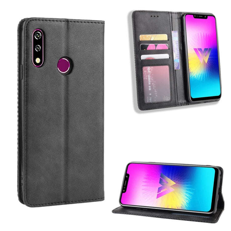 Magnetic Buckle Retro Crazy Horse Texture Horizontal Flip Leather Case for LG W10,with Holder & C...