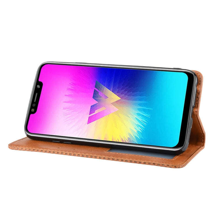 Magnetic Buckle Retro Crazy Horse Texture Horizontal Flip Leather Case for LG W10,with Holder & C...