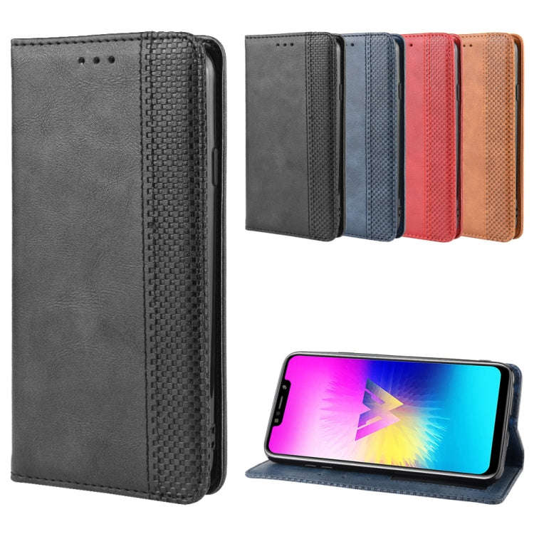 Magnetic Buckle Retro Crazy Horse Texture Horizontal Flip Leather Case for LG W10,with Holder & C...