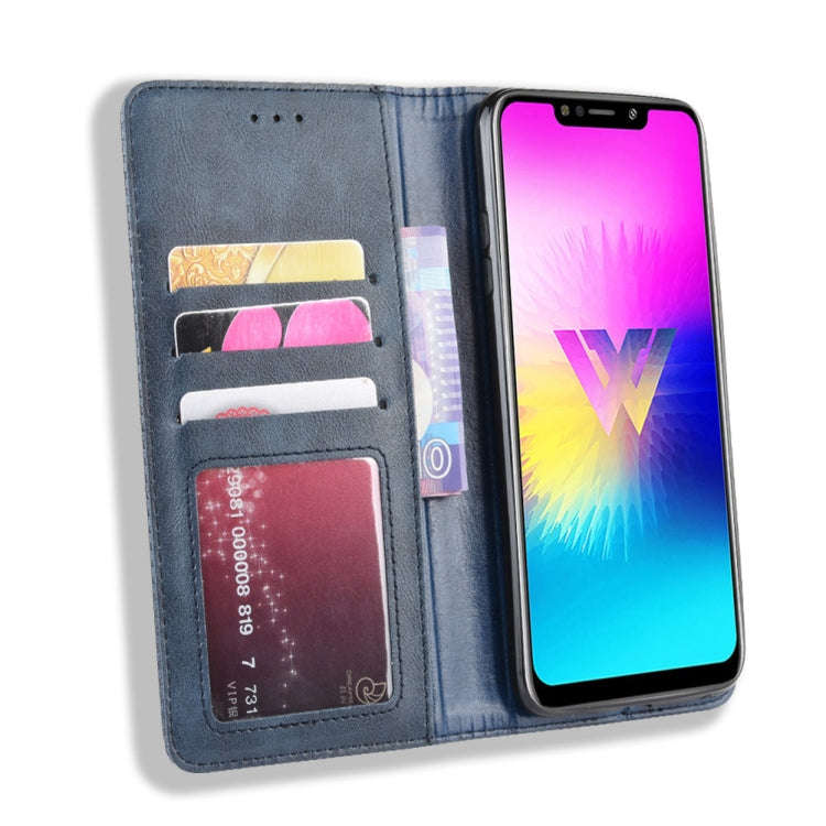 Magnetic Buckle Retro Crazy Horse Texture Horizontal Flip Leather Case for LG W10,with Holder & C...