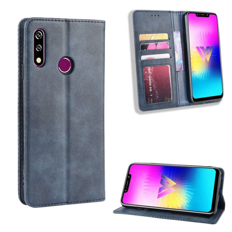 Magnetic Buckle Retro Crazy Horse Texture Horizontal Flip Leather Case for LG W10,with Holder & C...