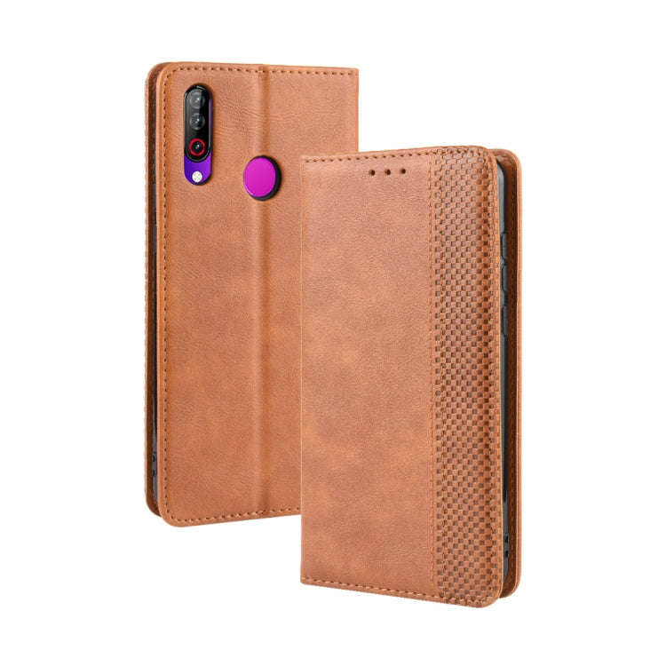 Magnetic Buckle Retro Crazy Horse Texture Horizontal Flip Leather Case for LG W30,with Holder & C...