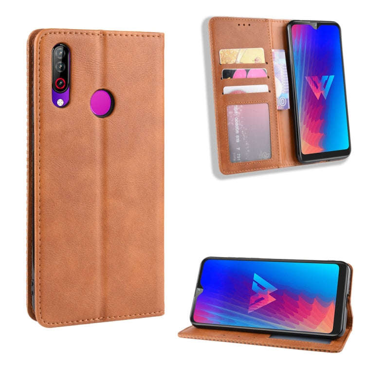 Magnetic Buckle Retro Crazy Horse Texture Horizontal Flip Leather Case for LG W30,with Holder & C...