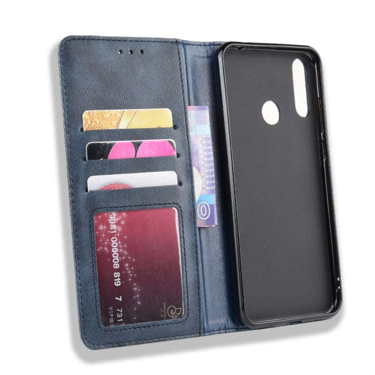 Magnetic Buckle Retro Crazy Horse Texture Horizontal Flip Leather Case for LG W30,with Holder & C...