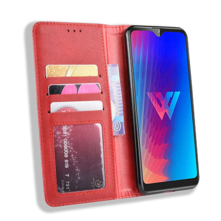 Magnetic Buckle Retro Crazy Horse Texture Horizontal Flip Leather Case for LG W30,with Holder & C...