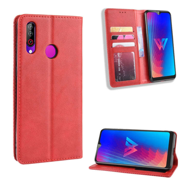 Magnetic Buckle Retro Crazy Horse Texture Horizontal Flip Leather Case for LG W30,with Holder & C...