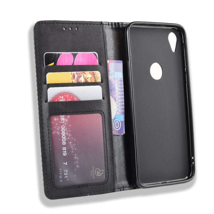 Magnetic Buckle Retro Crazy Horse Texture Horizontal Flip Leather Case for Motorola Moto E6,with ...