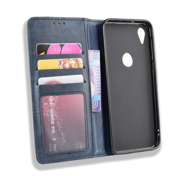 Magnetic Buckle Retro Crazy Horse Texture Horizontal Flip Leather Case for Motorola Moto E6,with ...