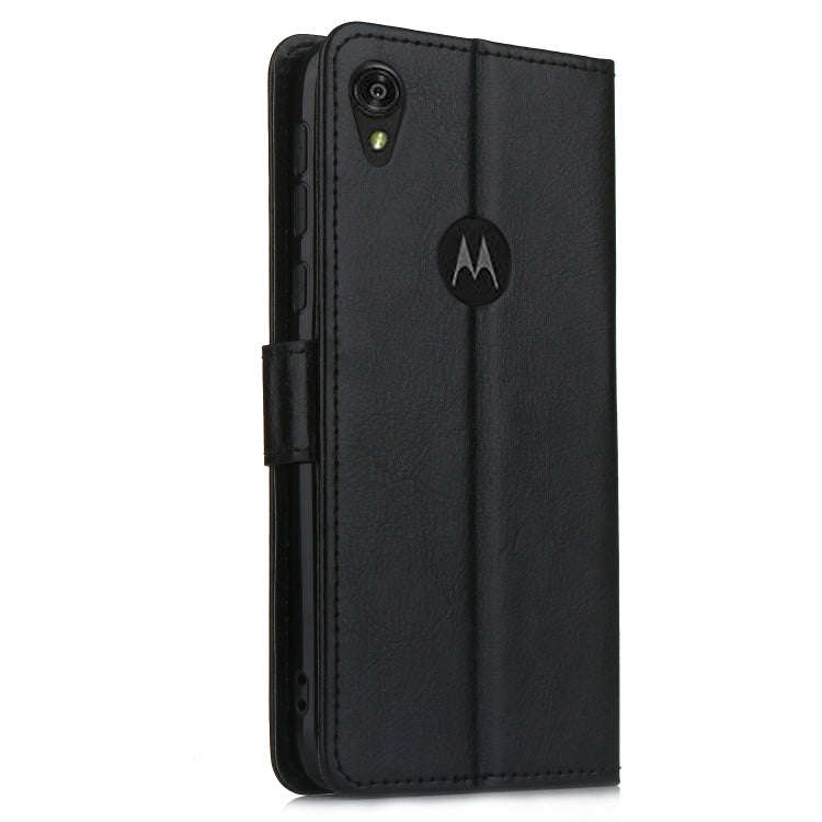 Retro Crazy Horse Texture Horizontal Flip Leather Case for Motorola Moto E6 , with Holder & Card ...