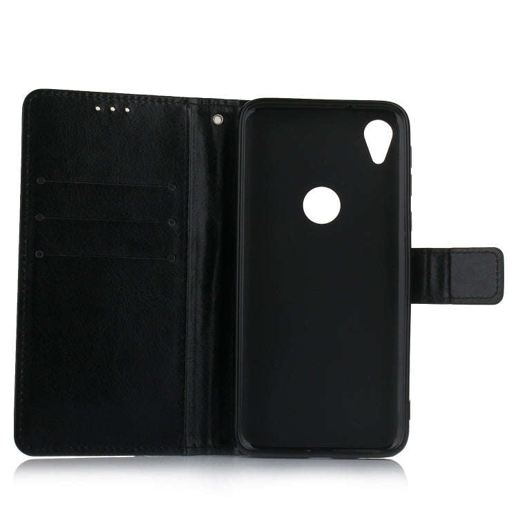 Retro Crazy Horse Texture Horizontal Flip Leather Case for Motorola Moto E6 , with Holder & Card ...