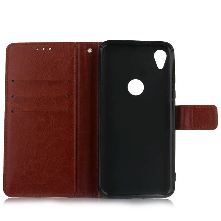 Retro Crazy Horse Texture Horizontal Flip Leather Case for Motorola Moto E6 , with Holder & Card ...
