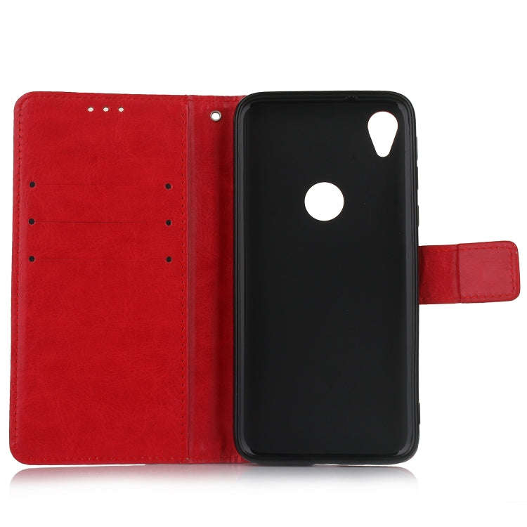 Retro Crazy Horse Texture Horizontal Flip Leather Case for Motorola Moto E6 , with Holder & Card ...