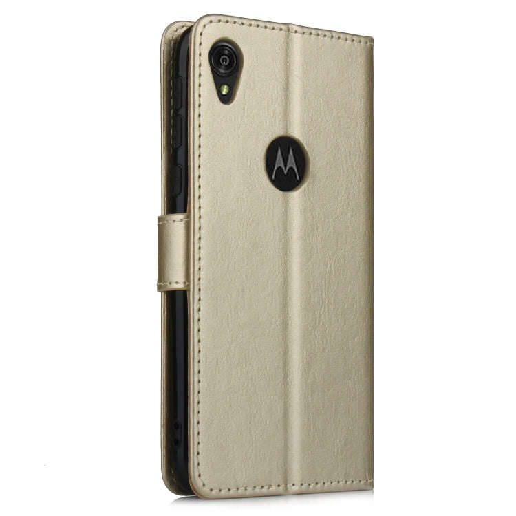 Retro Crazy Horse Texture Horizontal Flip Leather Case for Motorola Moto E6 , with Holder & Card ...