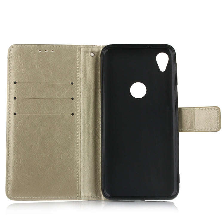 Retro Crazy Horse Texture Horizontal Flip Leather Case for Motorola Moto E6 , with Holder & Card ...