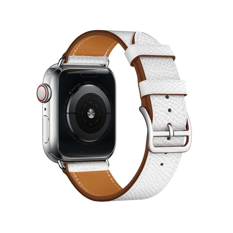For Apple Watch 3 / 2 / 1 Generation 38mm Universal Leather Cross Band(White)