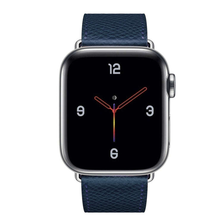 For Apple Watch 3 / 2 / 1 Generation 38mm Universal Leather Cross Band(Dark Blue)