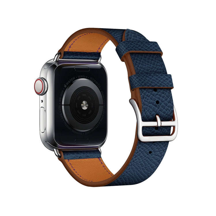 For Apple Watch 3 / 2 / 1 Generation 38mm Universal Leather Cross Band(Dark Blue)