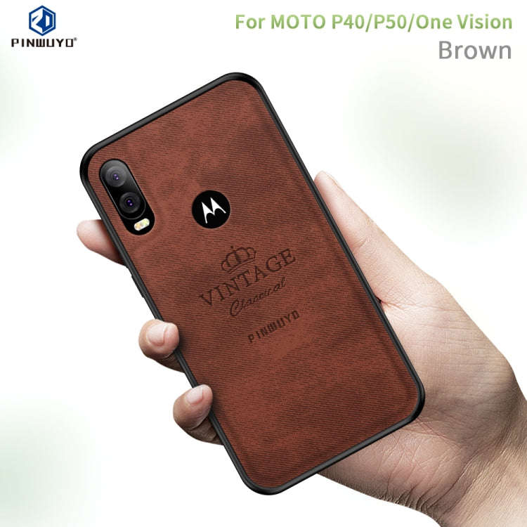 PINWUYO Shockproof Waterproof Full Coverage PC + TPU + Skin Protective Case for Motorola Moto P40...