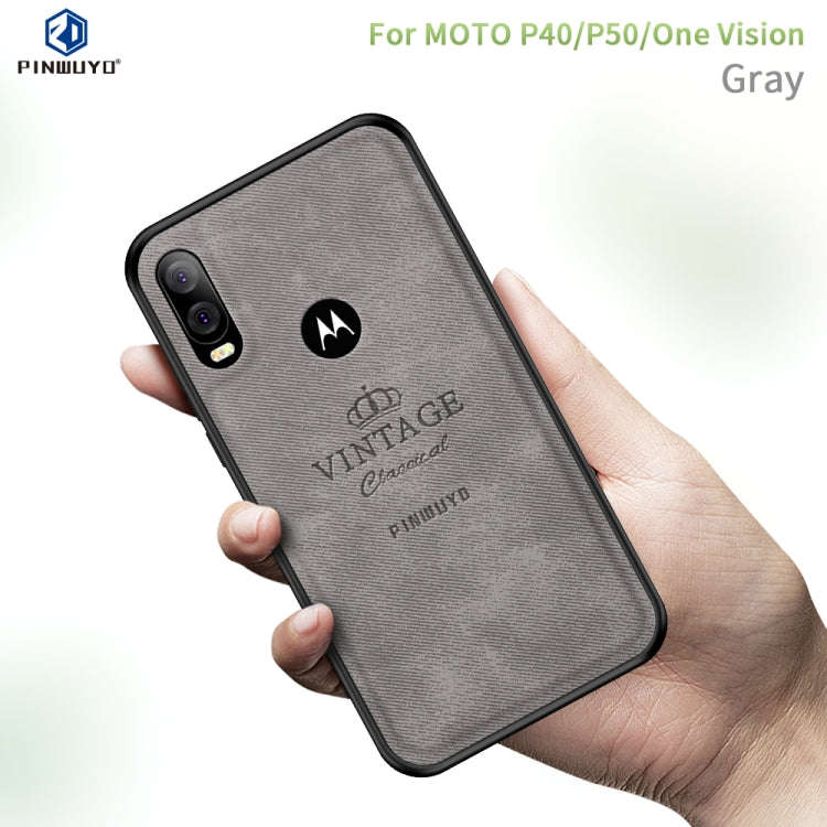 PINWUYO Shockproof Waterproof Full Coverage PC + TPU + Skin Protective Case for Motorola Moto P40...