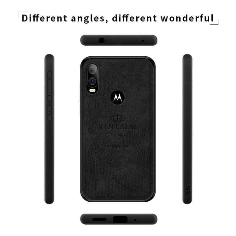 PINWUYO Shockproof Waterproof Full Coverage PC + TPU + Skin Protective Case for Motorola Moto P40...