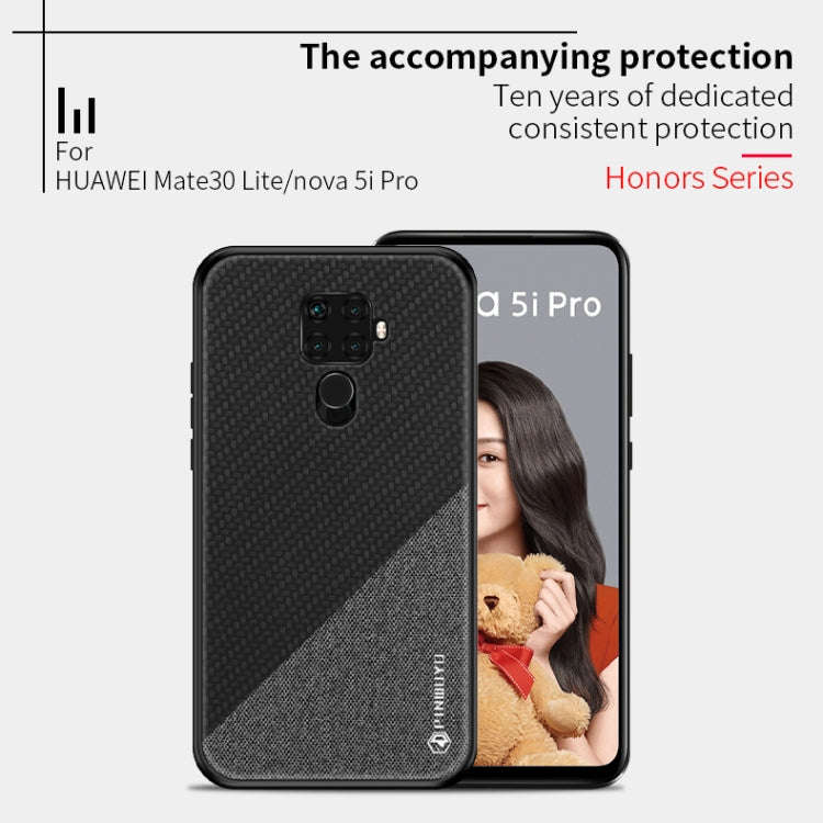 PINWUYO Honors Series Shockproof PC + TPU Protective Case for Huawei Nova 5i Pro / Mate 30 Lite(Red)