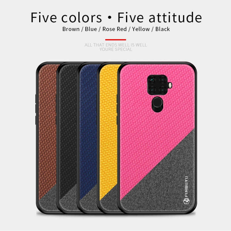 PINWUYO Honors Series Shockproof PC + TPU Protective Case for Huawei Nova 5i Pro / Mate 30 Lite(Red)