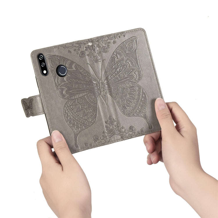 Butterfly Love Flowers Embossing Horizontal Flip Leather Case For LG W10 with Holder & Card Slots...
